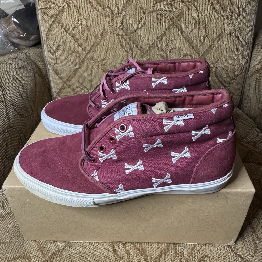 RARE VANS Chukka 59 S WTAPS Bones Cordovan Burgundy Size 9.5 Boot Syndicate VNDS